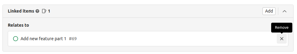 Removing a related issue